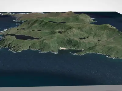 Island Isla Noir Chile 3D model