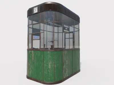 Ticket - Information Booth 3D model