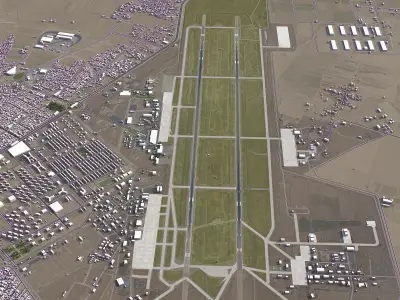 Shiraz - Shiraz Shahid Dastgheib Airport - SYZ Low-poly 3D model
