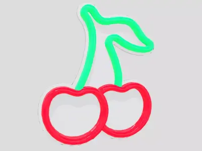 CC0 - Neon Sign Cherry Free low-poly 3D model