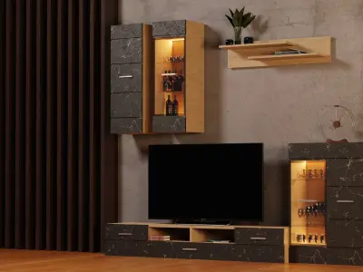 AlphaB2B TV SNOWLATTE - Tv Unit Free low-poly 3D model