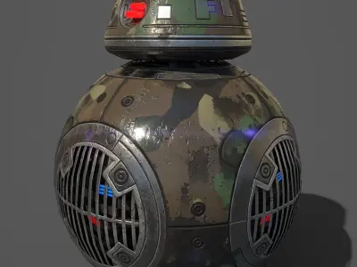 Droid BB-9E Low-poly 3D model