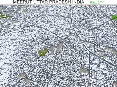 Meerut Uttar Pradesh India 25km Low-poly 3D model