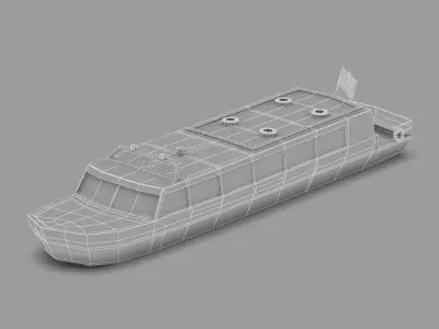 Passenger Ferry Boat  Low-poly 3D model