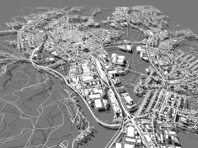 Cityscape Presov Slovakia 3D model