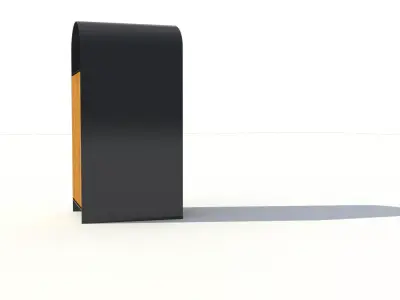 Park litter bin 02 3D model