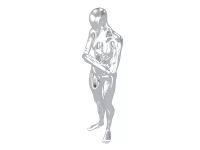 Abstract Human Shape Sculpture v2 002 Low-poly 3D model
