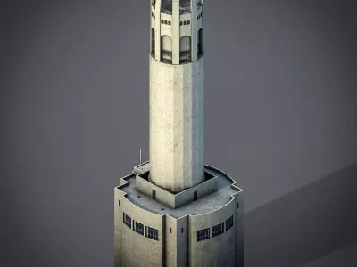 Coit Tower Low-poly 3D model
