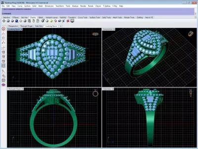 Teardrop Ring 3D print model