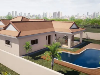 THREE BEDROOM HOUSE 3D model