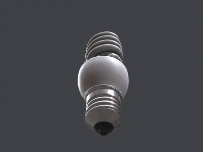 CFL Light Bulb PBR Free 3D model
