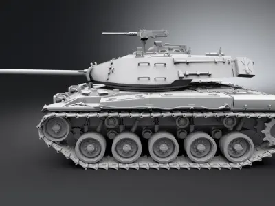 M41 Walker Bulldog Scale model 3D print model