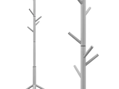 Bremen Coat Hanger White 3D model