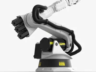  Cinema 4D Rigged Industrial Robotic arm 
