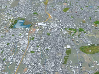 Mysore Karnataka India 25km AI Low-poly 3D model