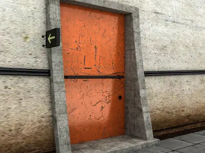 Fire Exit 3d Model Low-poly 3D model