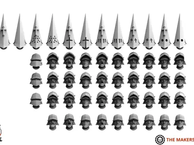 Misc - Trench Crusade Heads 3D print model
