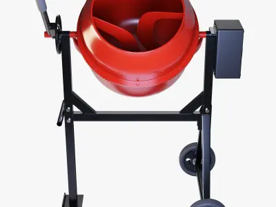 Portable Concrete Mixer 3D model
