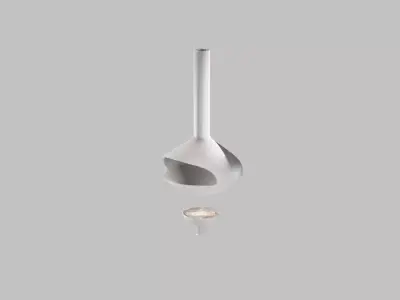 Charcoal Suspended Lamp Stylized and Real Fire 3D model