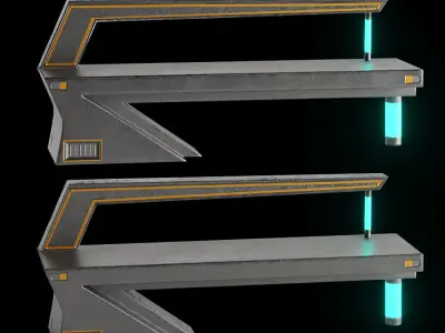 20 Scifi Urban Kitbash Vol 1 Low-poly 3D model