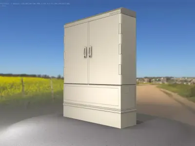 Electrical Distribution Cabinet 58 Low-poly 3D model