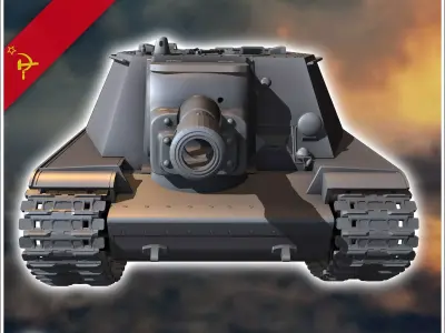 SU-203 mortar - Soviet army WW2 Second World East front Ostfront 3D print model