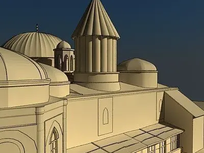 Mevlana Mosque 3D model