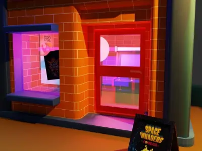 Arcade games shop  3D model