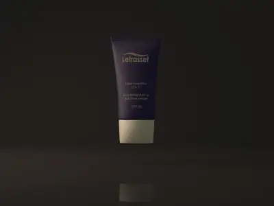 Sunscreen cream tube 3D model
