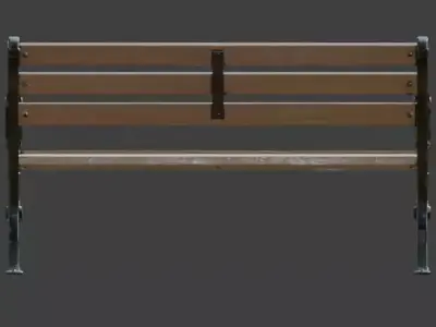 Urban Street Bench 3D Model Low-poly 3D model purchase