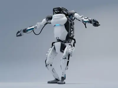 Atlas Robot Boston Dynamics full rigged animated 3D model