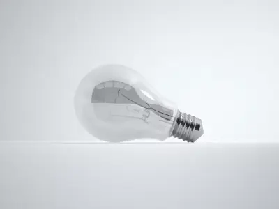 Lightbulb light bulb Low-poly 3D model