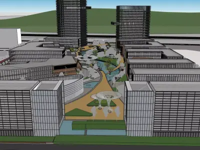 Modern City Block -A3 3D model