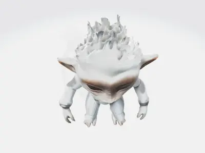 astronaut white monkey 3D model