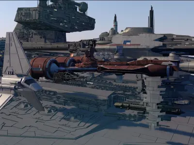 STAR WARS SUPER PACK 10 SHIPS 3D model