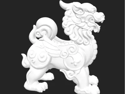 Chinese Ancient Mythical Beast Qilin 3D print model