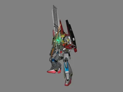 Attacker Gundam B 11 3D model