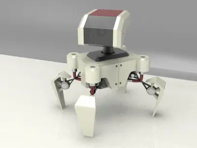 Robot Explorer Low-poly 3D model