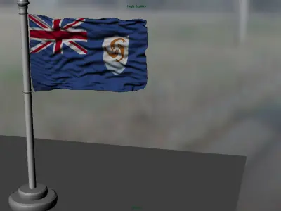 Anguilla Flag 3D model