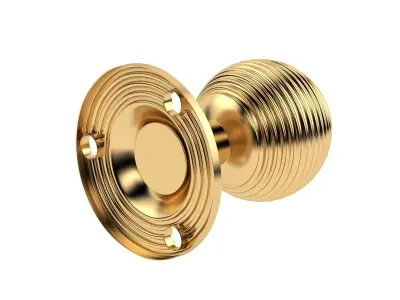 Queen Anne Mortice Door Knob 3D model