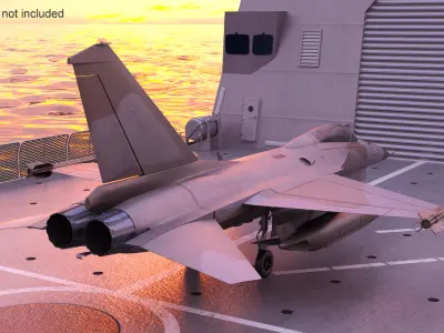 Combat Interceptor Fighter Jet Rigged for Maya 3D model