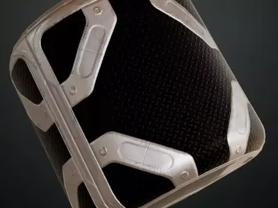 White Var Metal Iron Guard PBR Seamless Texture