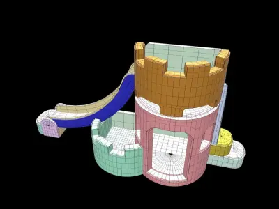 Playground Playhouse for children with Txtures 3D model