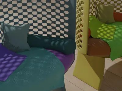 3 Garden chair collection 3D model