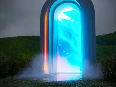 Sci Fi Gate Low-poly 3D model purchase