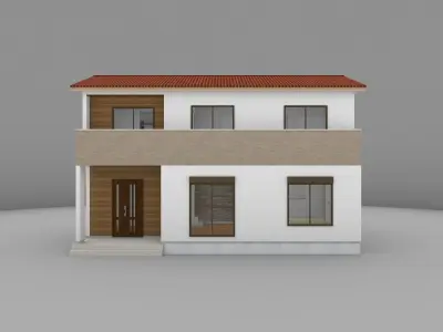 House model for background 36 Low-poly 3D model