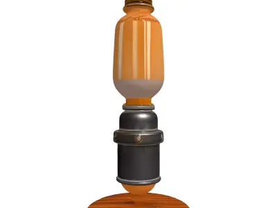 Industrial Edison Table Lamp Low-poly 3D model