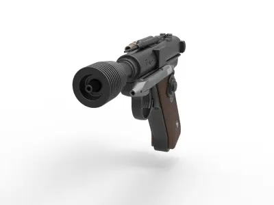 Heavy Blaster pistol DT-12 from Star Wars A New Hope 1977 3D model