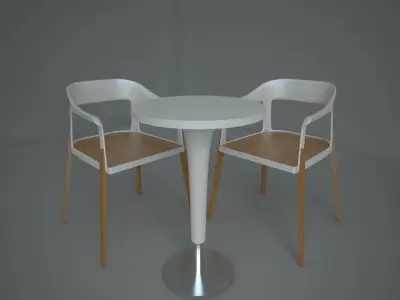 cofee table Low-poly 3D model