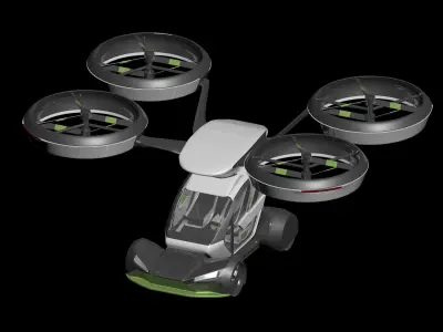 Hover Vehicles kit 1 Low-poly 3D model